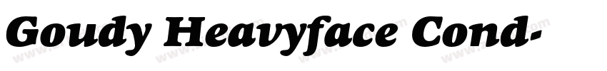 Goudy Heavyface Cond字体转换